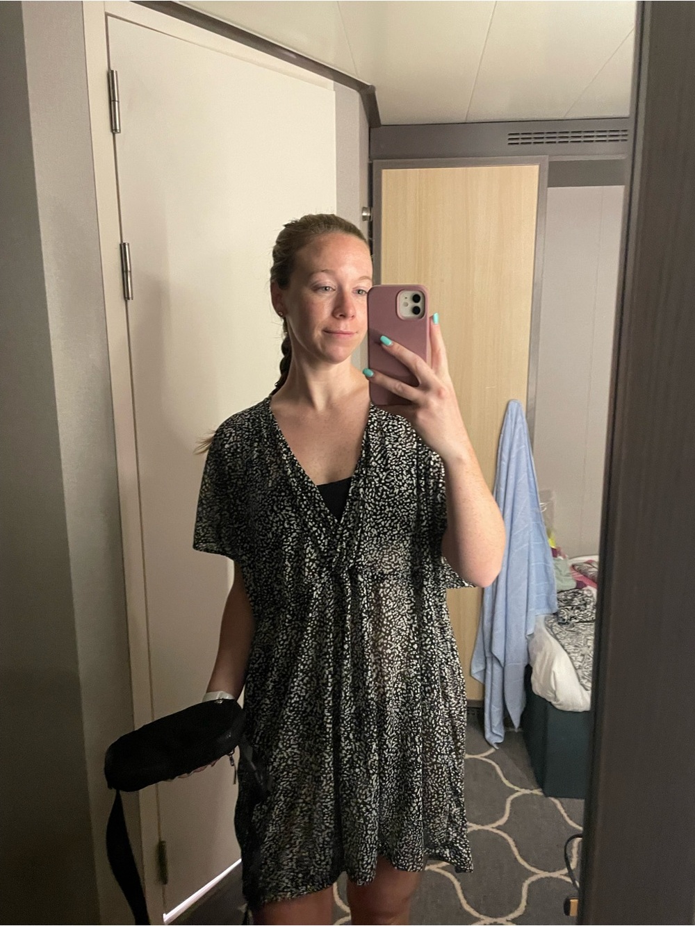 Black and White Patterned cover up